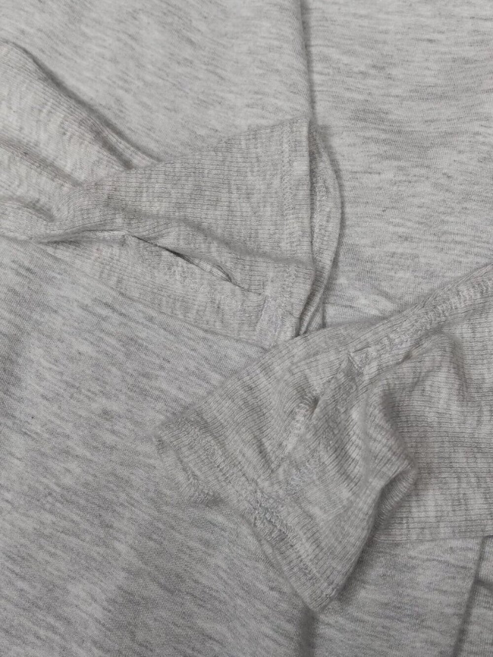 Athleta Purana Wrap Sweatshirt Large Gray Heather Ribbed Long Sleeve Top - Picture 14 of 15
